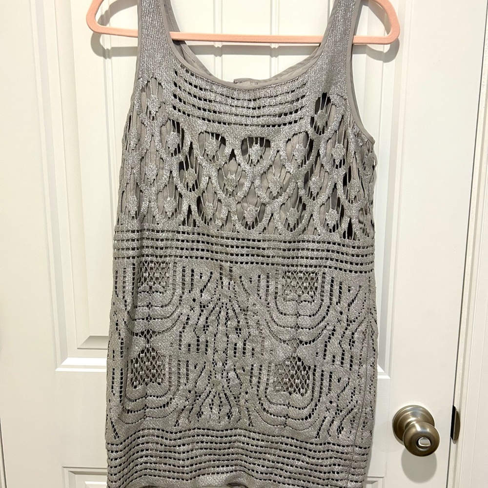Lilly Pulitzer Silver Mesh shift dress